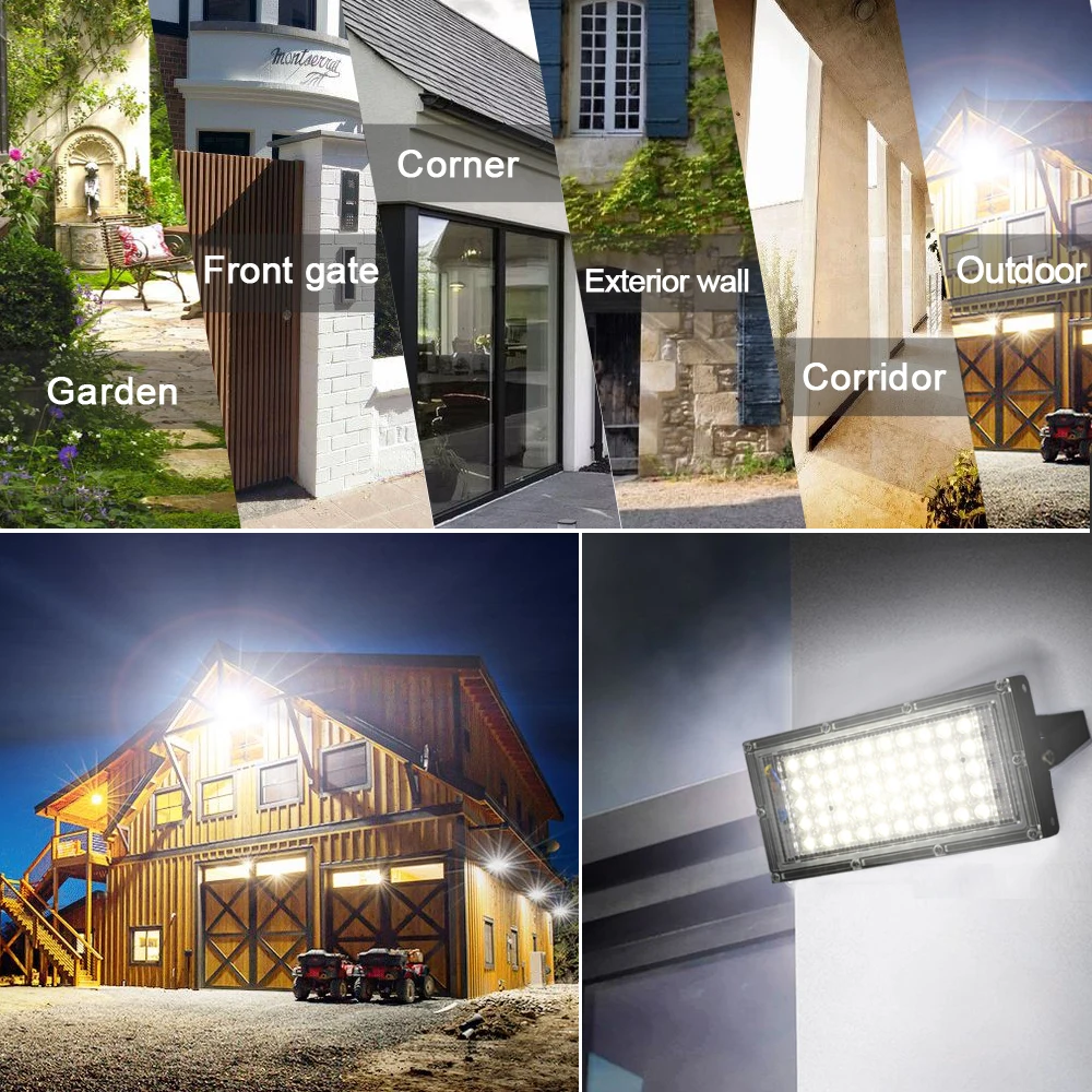 100W Led Floodlight AC 220V Waterproof IP65 Outdoor Lighting LED Reflector Led Spotlight Projector Streetlight Street Lamp