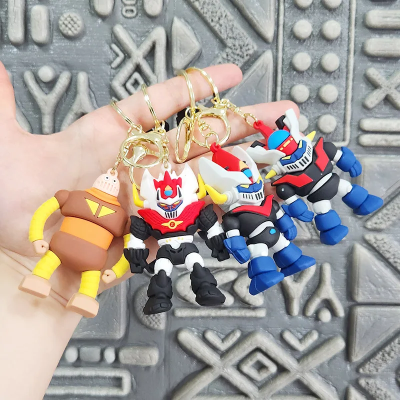 3D Cartoon Anime Mazinger Z Keychain Game King Kong Robot  Pendant Keychain for Fans Sales Small Pendant Accessories Gift