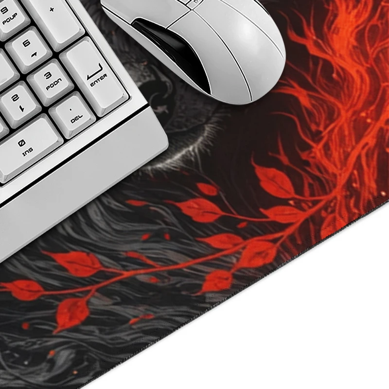 Wolf Head Art Mouse Pad Gaming XL New Computer HD Large Mousepad XXL Playmat Non-Slip Computer Table Mat Desktop Mouse Pad