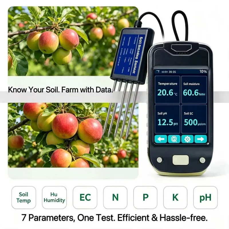 7 in 1 Soil Tester Kit with Display Soil Moisture pH EC NPK Meter Smart Plant Care Tool for Garden Plants
