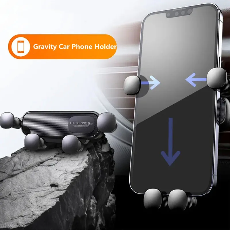 

Gravity Car Phone Holder Air Vent Mount Cell Phone Holder in Car Mobile Support For iPhone 16 Xiaomi Huawei Universal GPS Stand