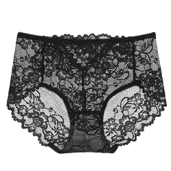 Sexy Lace Women Underwear High Elasticity Breathable Seamless Female Soft Elegant Exquisite Luxury Style Transparent Panties