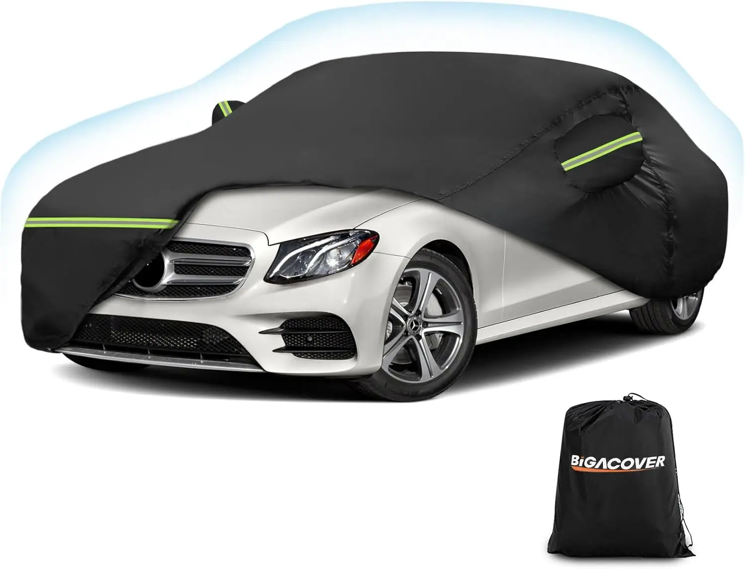 

Waterproof All-Weather Car Cover with Zipper and Windproof Design for Sedan Vehicles, Compatible 2006-2025 Models