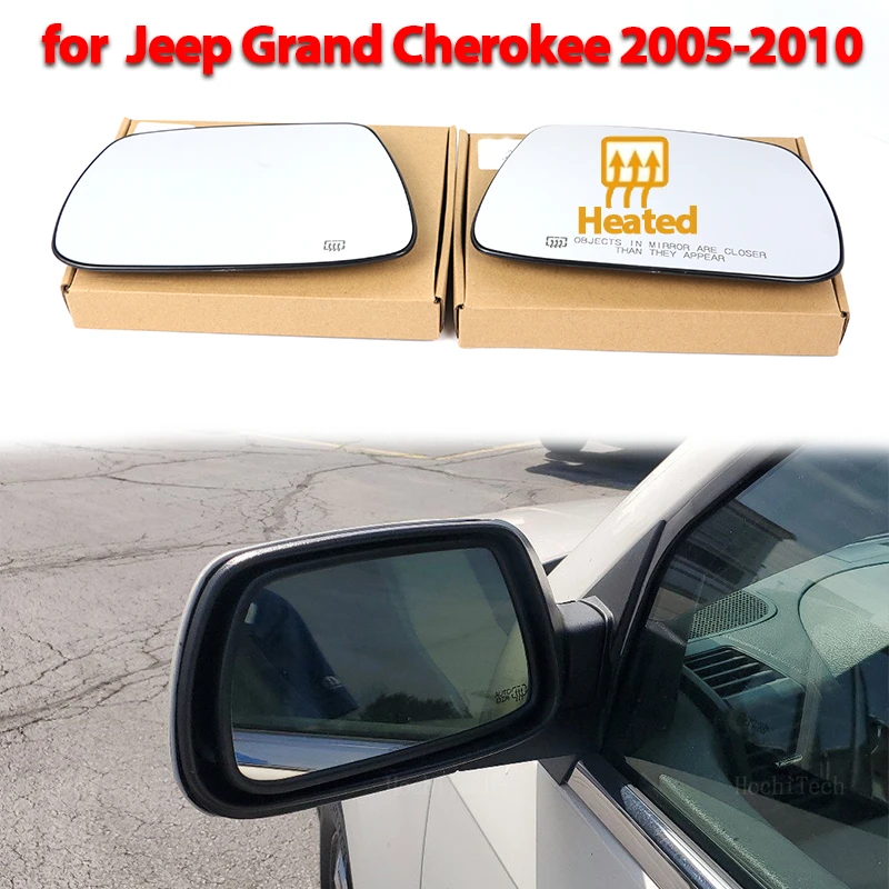 Side Heated Electric Wide Angle Wing Mirror Glass For Jeep Grand Cherokee 2005-2010 5142875AA, CH1324102 5142874AA, CH1325102