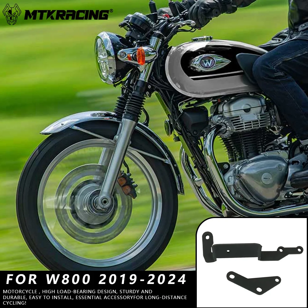 MTKRACING Für W800 2019-2024 Motorrad-Lenkungsdämpferhalterung Stabilisator Lineares Montage-Set