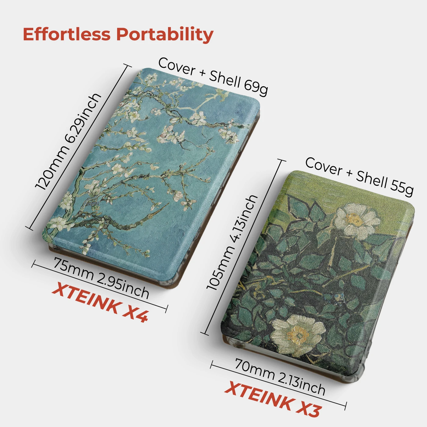 Etui magnetyczne z motywem obrazów olejnych Vincenta van Gogha, odłączane, pasujące do XTEINK X3, XTEINK X4, przezroczysta, cienka, ochronna obudowa z TPU. — zdjęcie produktu 5