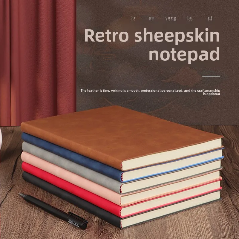 دفتر الأعمال مكتب بو جلد الضأن المفكرة A5 مذكرات الطالب الجلد الشعور كتاب من الجلد الناعم