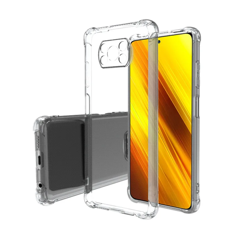 Poco X3 Pocox3 Case Airbag Clear Shockproof Soft Case For Xiaomi Poco X3 X4 Pro 5G Poco X 3 Pro Pocox3 Pro Silicone Case Cover