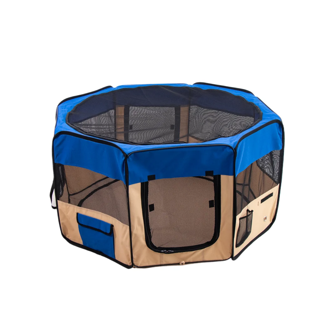 Customization Foldable Oxford Pet Playpen Octagon Large Capacity Dog Playpen Washable Anti Scratch Mesh Soft Cloth Pet Fence