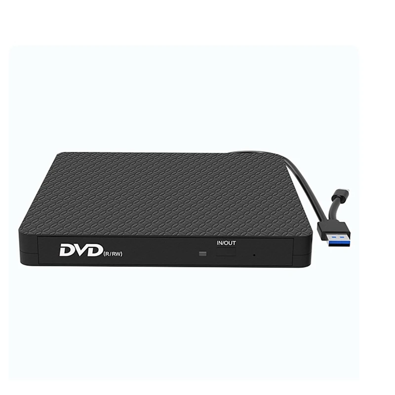 

USB Portable DVD Drive USB3.0+Type-C Slim External DVD/CD/VCD Optical Drive Burner For Desktop Laptops