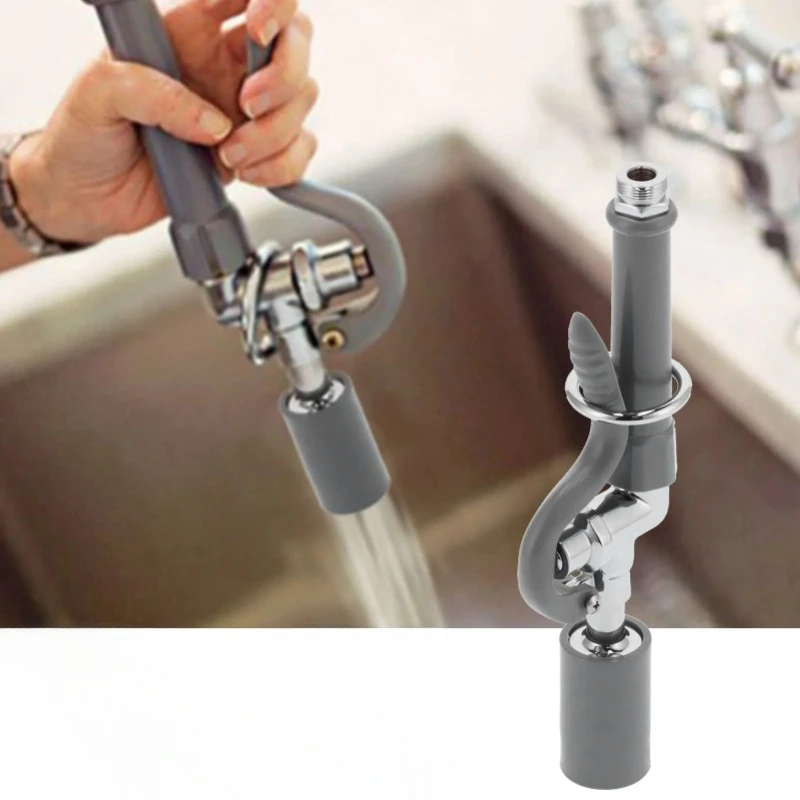 

Commercial Faucet Sprayer Assembly Stainless Steel High Pressure Rinse Faucet Spray Head Accessory Gray Kitchen Supplies
