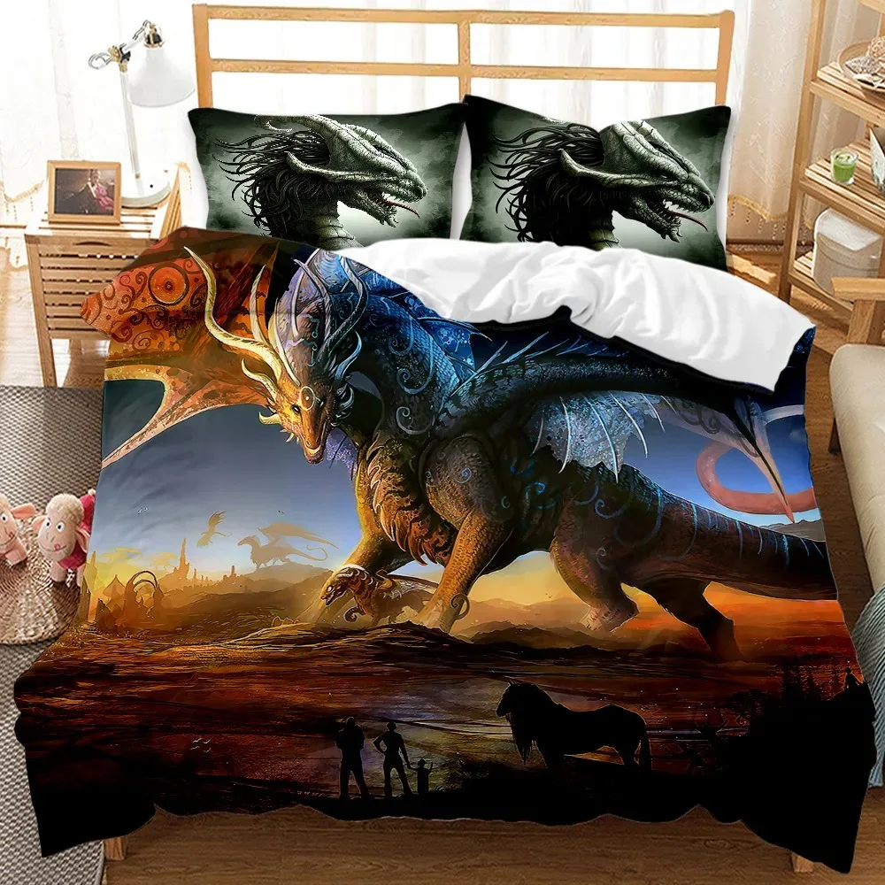 

Dinosaur Jurassic Age Tyrannosaurus Rex Bedding Set Boys Girls Twin Queen Size Duvet Cover Pillowcase Bed Kids Adult