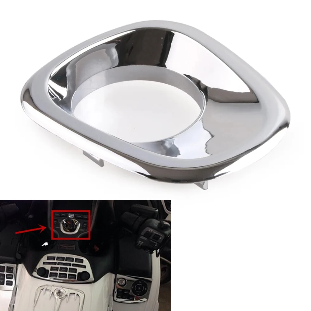 GL1800 Motorcycle Chrome Ignition Key Accent Decor Cover for Honda Goldwing GL 1800 2006-2011 Decoration Fairing Accessories