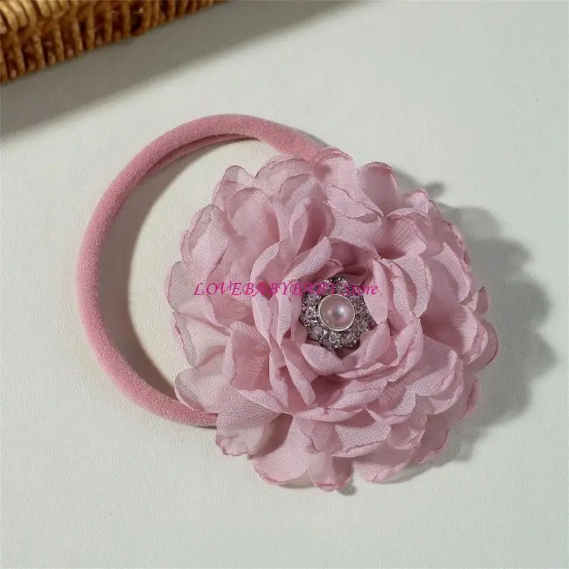 Newborns Photography Outfit Set Including Large Bowknot Romper and Headband Set 4XBC