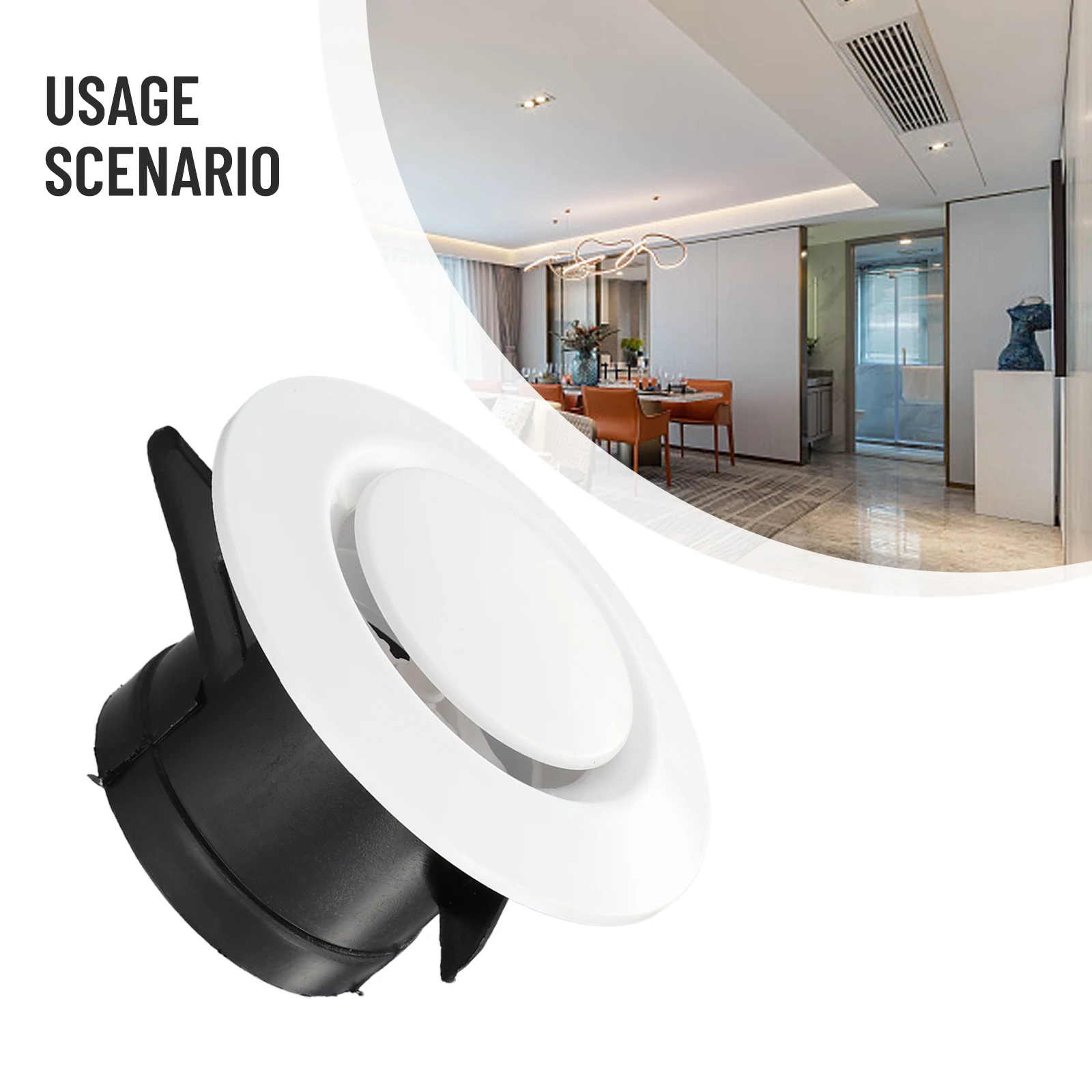 1PC 75/100/125/200mm ABS Ceiling Air Vent Grille Cover Ventilation Exhaust Grille Cover Waterproof Outlet Heating Cooling Vents