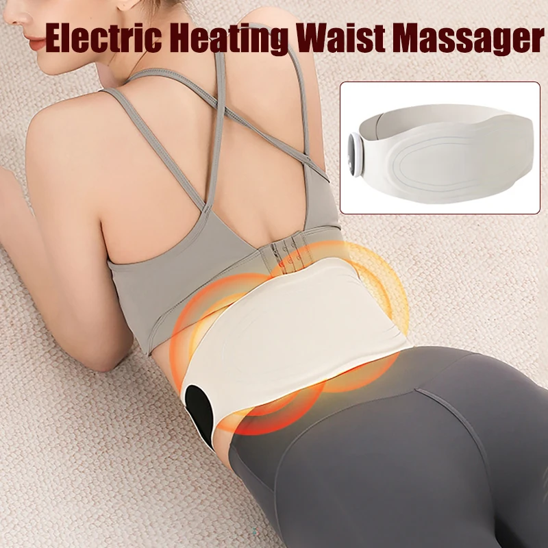 

EMS электрический нагревательный массажер для талии, тонизирующий пояс для нижней части спины для упражнений на животе, вибрационный горячий компресс, массажный пояс для расслабления мышц