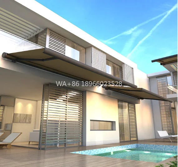 

vg full box awning with led lights Wholesale sunshade folding arm motorized outdoor retractable awnin