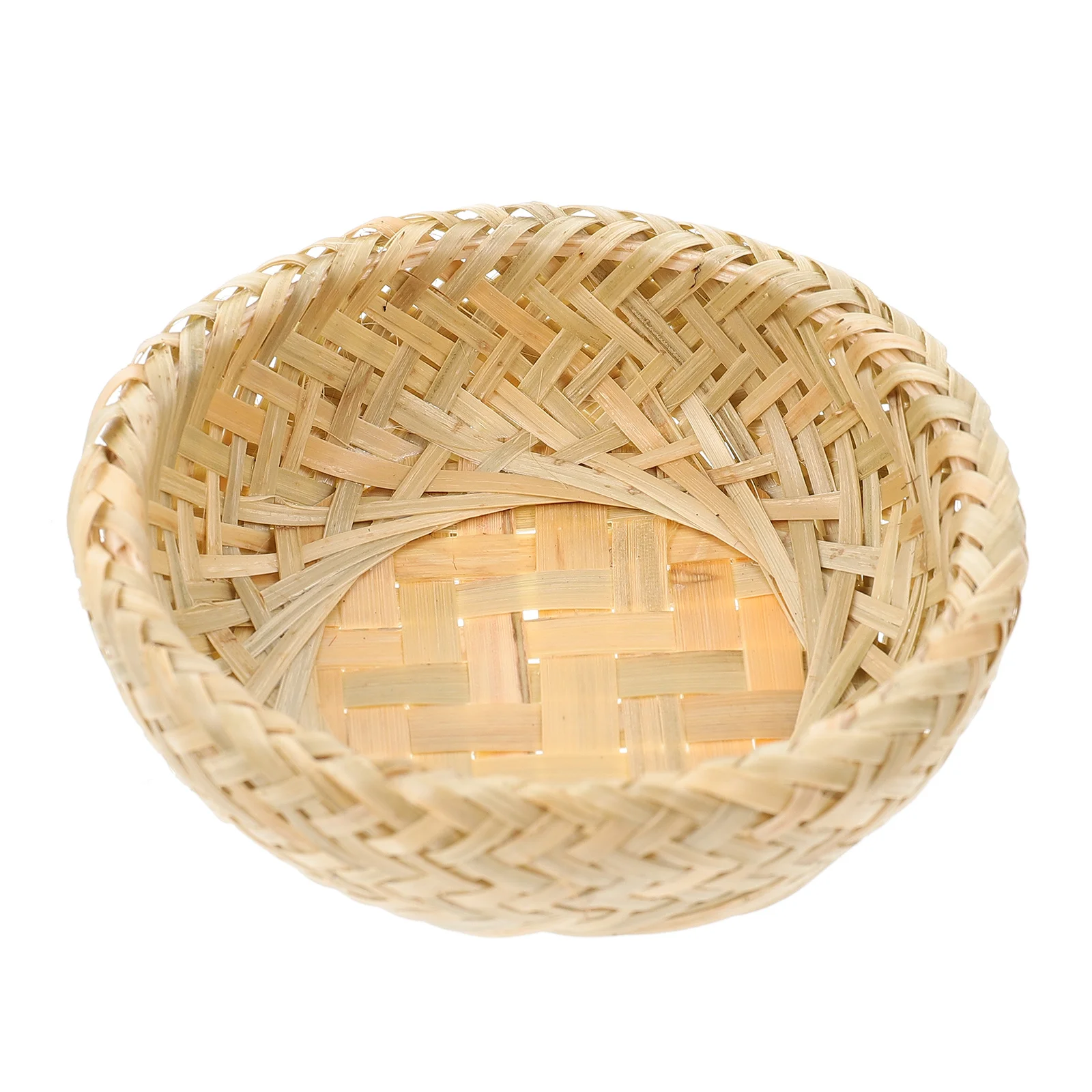 

3pcs Bamboo Woven Cake Organizer Snack Fruit Vegetable Storage Basket Desktop Food Serving Tray Multipurpose Decorative Basket