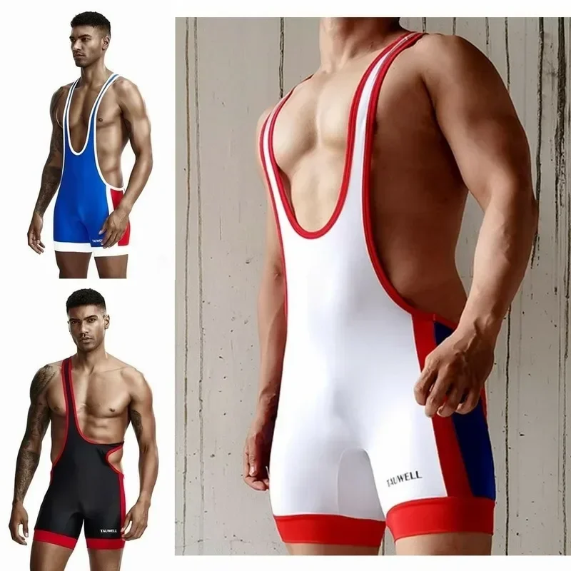 Wrestling Singlet Men Bodywear Bodysuit Sexy Undershirt Lingerie Singlet Underwear Workout Clothes