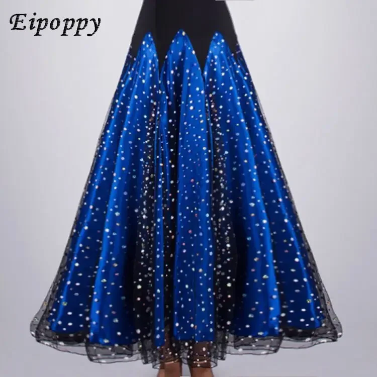 Gonna lunga moderna con orlo largo gonna da ballo sociale da donna abito da ballo moderno