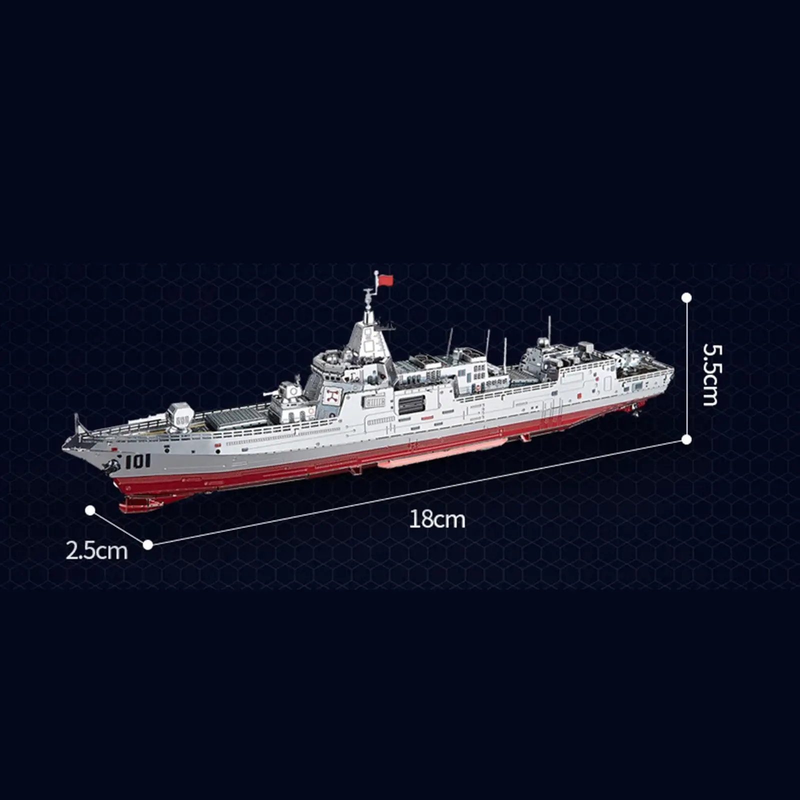 3D Metal Puzzle Creative Battleship Metal Model Building Kits 1/1000 Model statku Zabawka dla dzieci Przyjaciele Dzieci Chłopcy Dziewczynki Prezenty