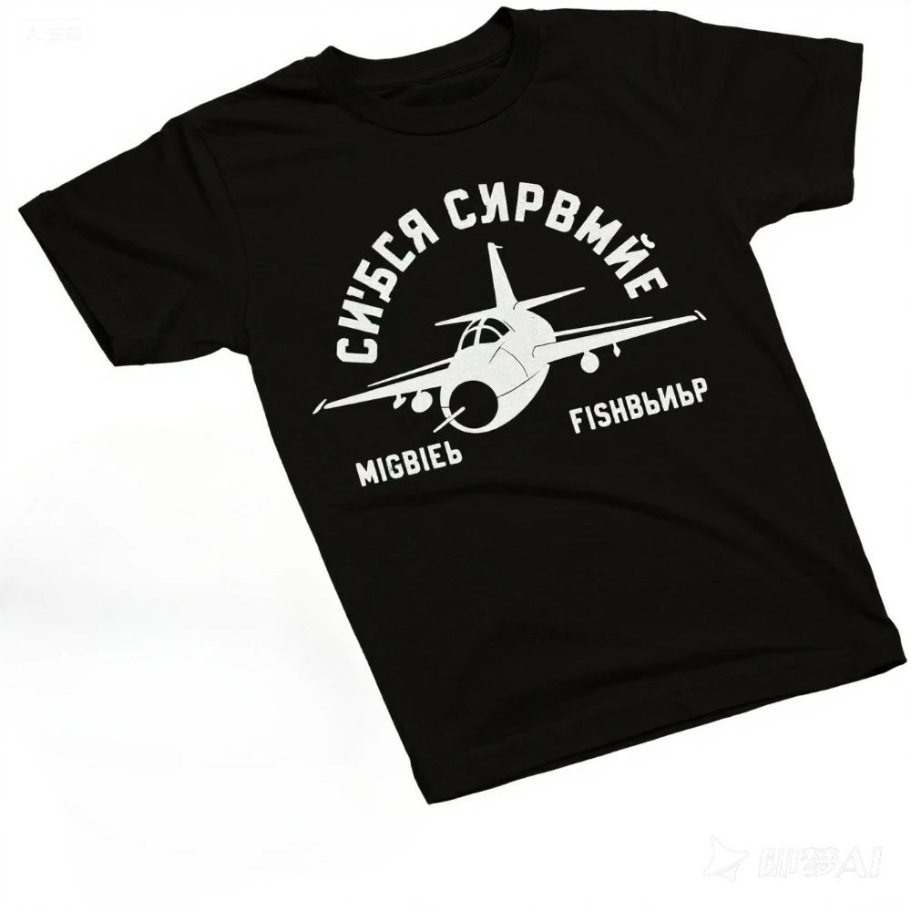 

Vintage Cyrillic Soviet MiG-21 Fishbed Fighter Jet T-Shirt 100% Cotton O-Neck Short Sleeve Summer Casual Mens T-shirt Size S-3XL