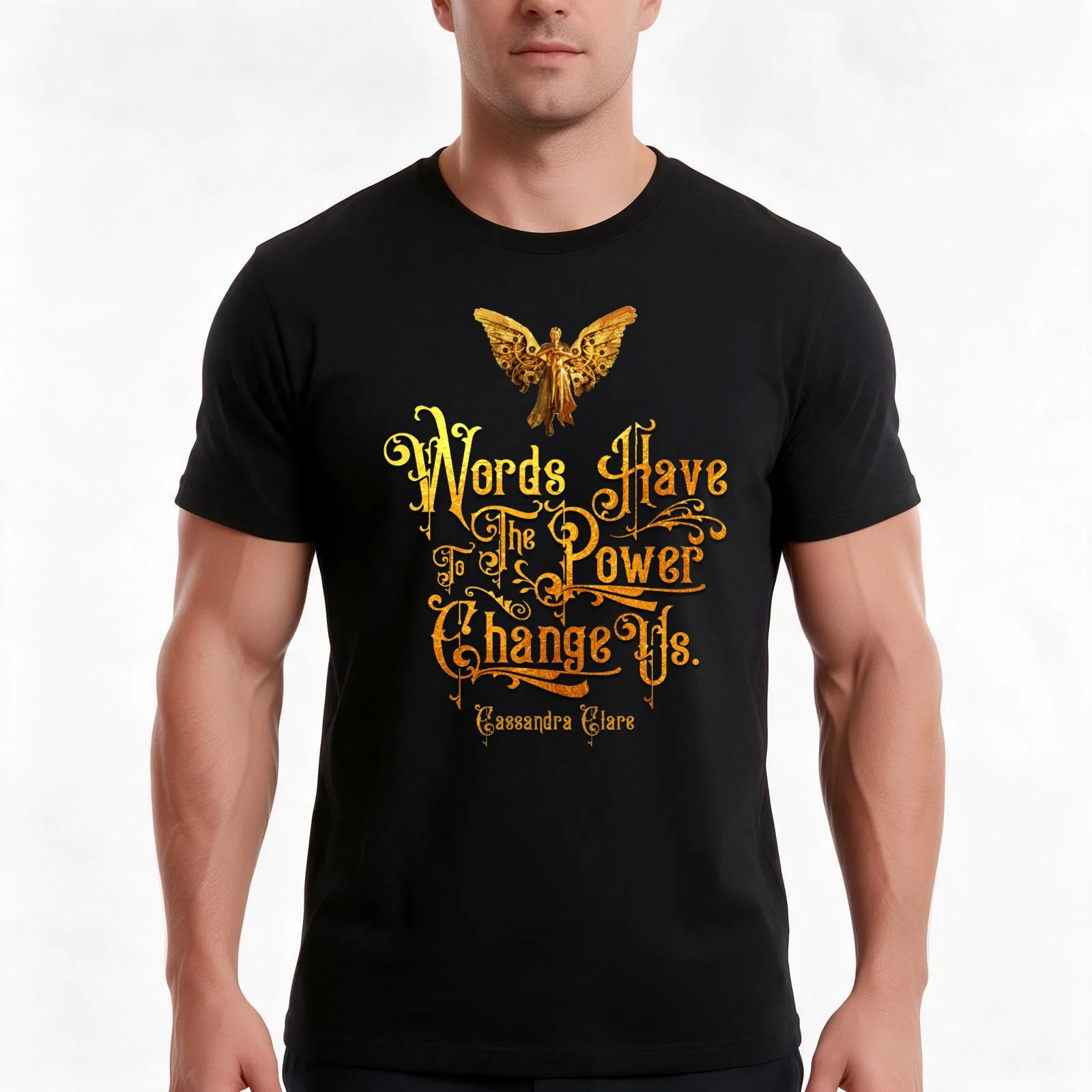 Words have the power to change us, Infernal Devices, Clockwork Angel, Will Herondale T-Shirt, Summer Casual Cotton Tee