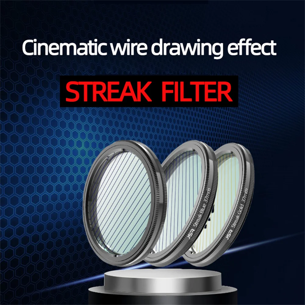 Streak Filter Yellow Blue Special Effects Anamorphic Optical Glass 37/40.5/43/52/62/77/82/95mm Flare Camera Lens Star Filters