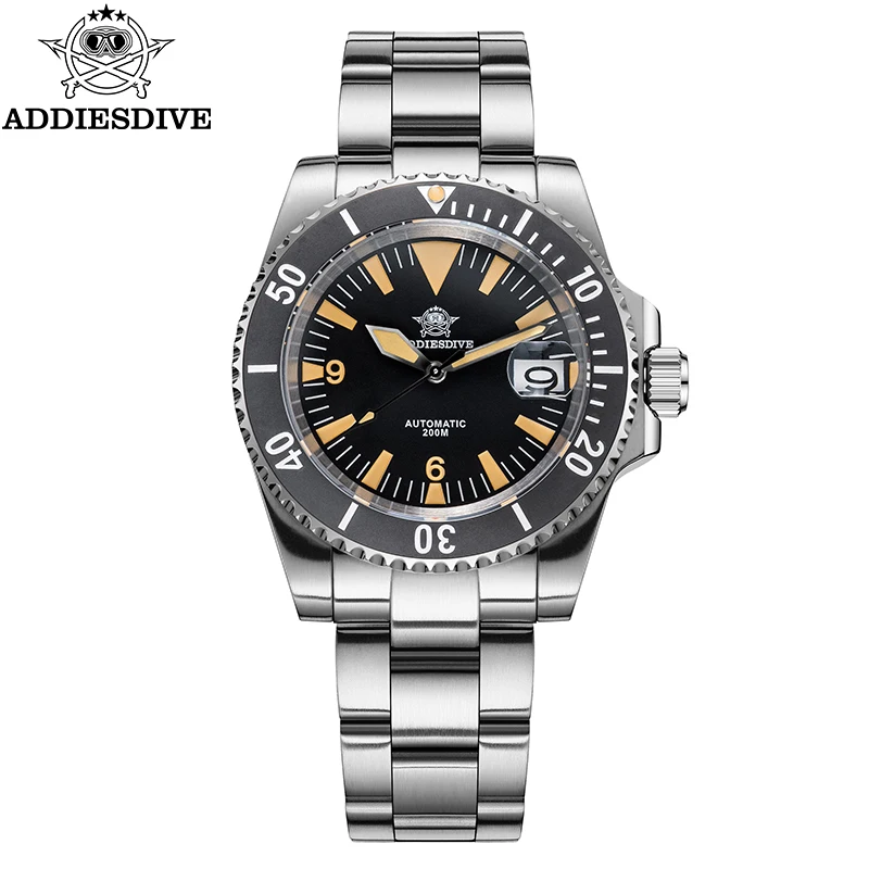 

ADDIESDIVE Watch For Men Date 20Bar Waterproof Sapphire Glass C3 Super Luminous AD2064 NH35A Movement Automatic Mechanical Watch