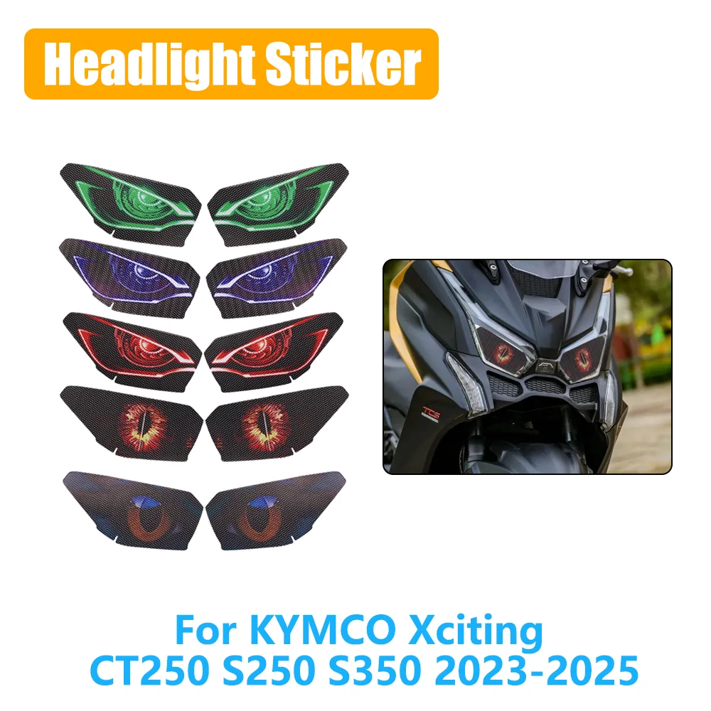 

Защитные наклейки на фары для мотоциклов KYMCO Xciting CT250 S250 S350 S 250 350 2023 2024 2025, аксессуары, декоративные наклейки на фары