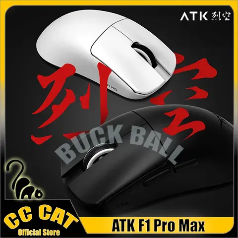 Atk F1 Pro Max Mouse F1 Ultimate 2 Mode Wireless Bluetooth Mouse Paw3950/Ultra 8K Lightweight Mouse Custom Gaming Mouse Office