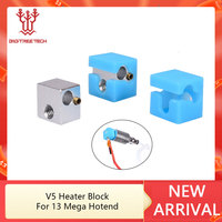 V5 Heater Block V5 Silicone Socks  J-head Hotend 3D Printer Parts For Anycubic Original I3 Mega Hotend Mega-S Parts vs V6 Hotend