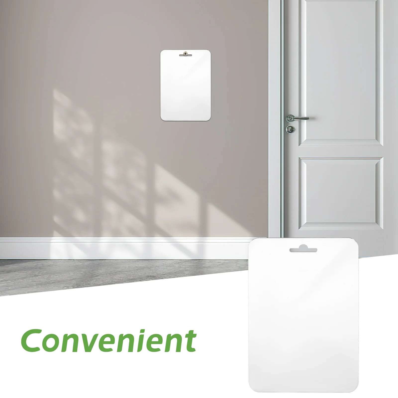 1 مجموعة مرآة دش الحمام الاكريليك المقاومة للضباب كبيرة غير قابلة للكسر الجدار الشنق ماكياج الحلاقة مرآة السفر التخييم