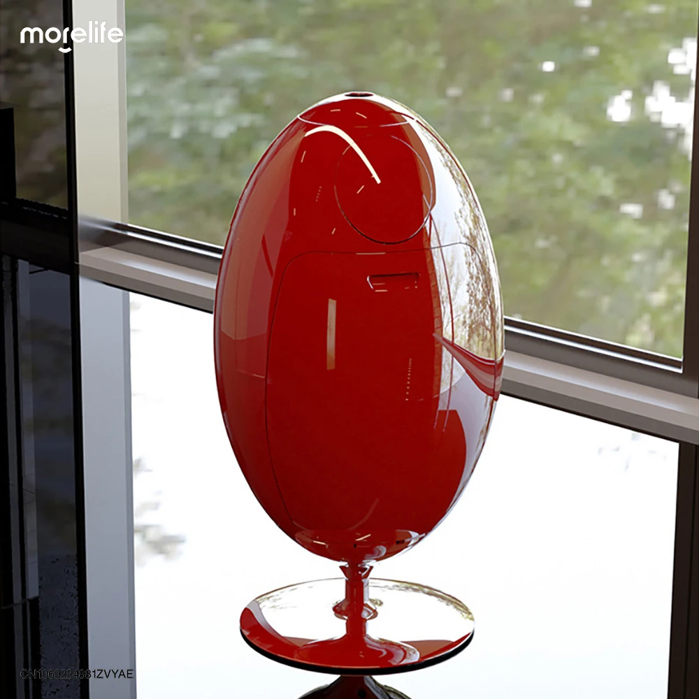 

Italian Style Creative Dinosaur Egg Shaped Garbage Bin Large Floor To Ceiling Decoration Futuristic Technology Sense Garbage Bin