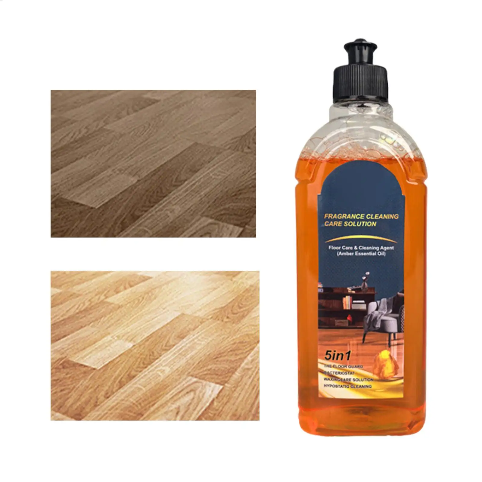 Powerful Floor Cleaner for Mopping, Quick-Dry Wood Floor Polish & Shine Restorer, Gentle for Dorm, Office, Bedroom, Living Room