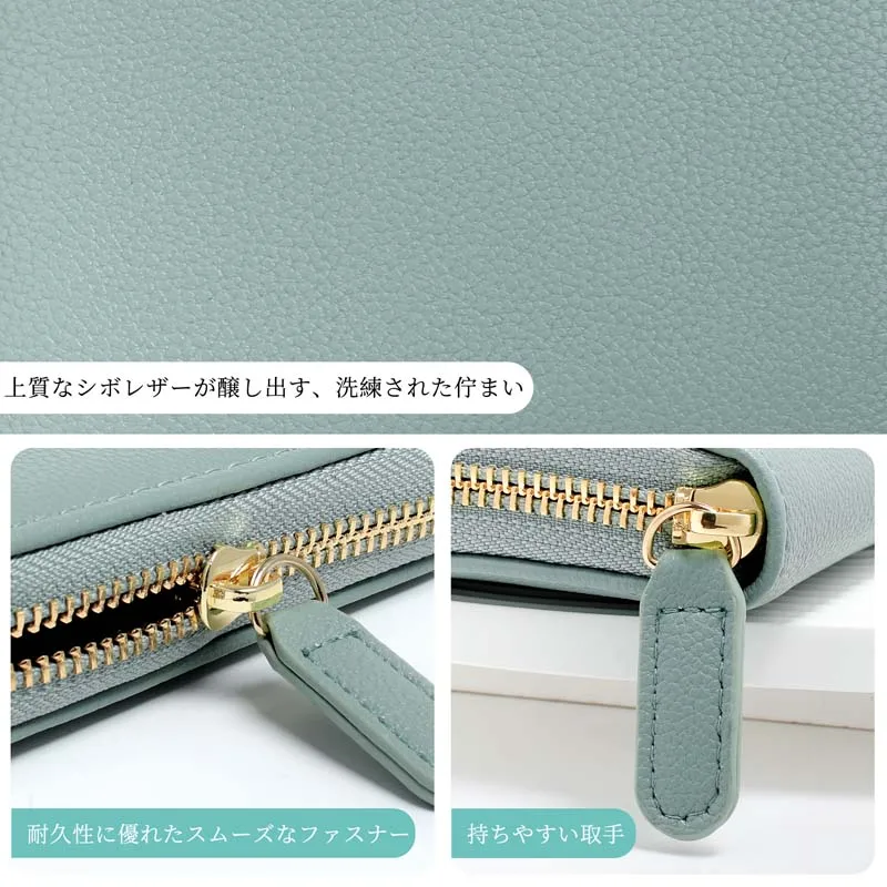 Newly upgraded Zipper Wallets Womens multi-functional Coin Purses with Cards Holder PU Leather Billfold Wallet For shopping