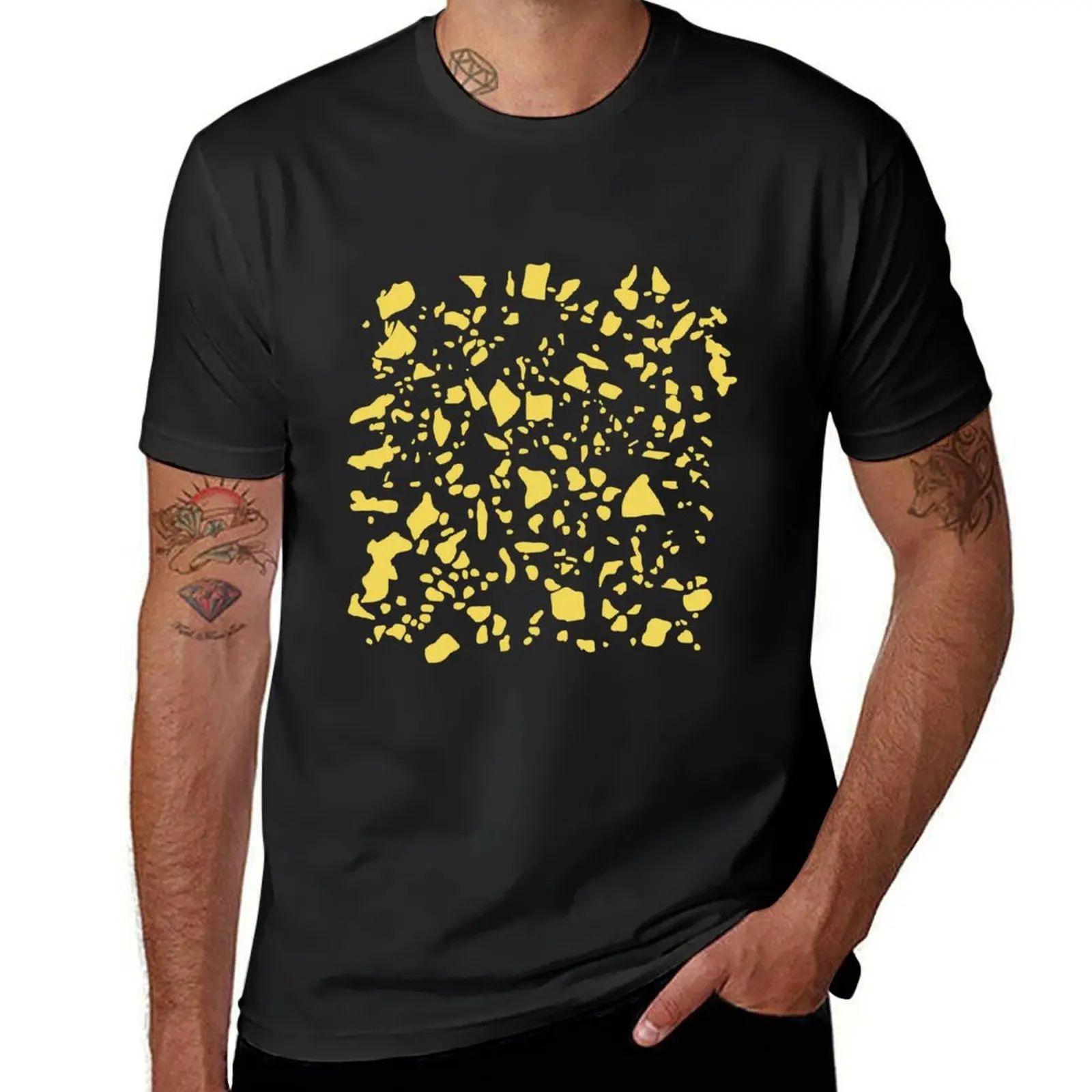 

Yellow Patterns T-shirt plus sizes oversized graphics funnys mens champion t shirts