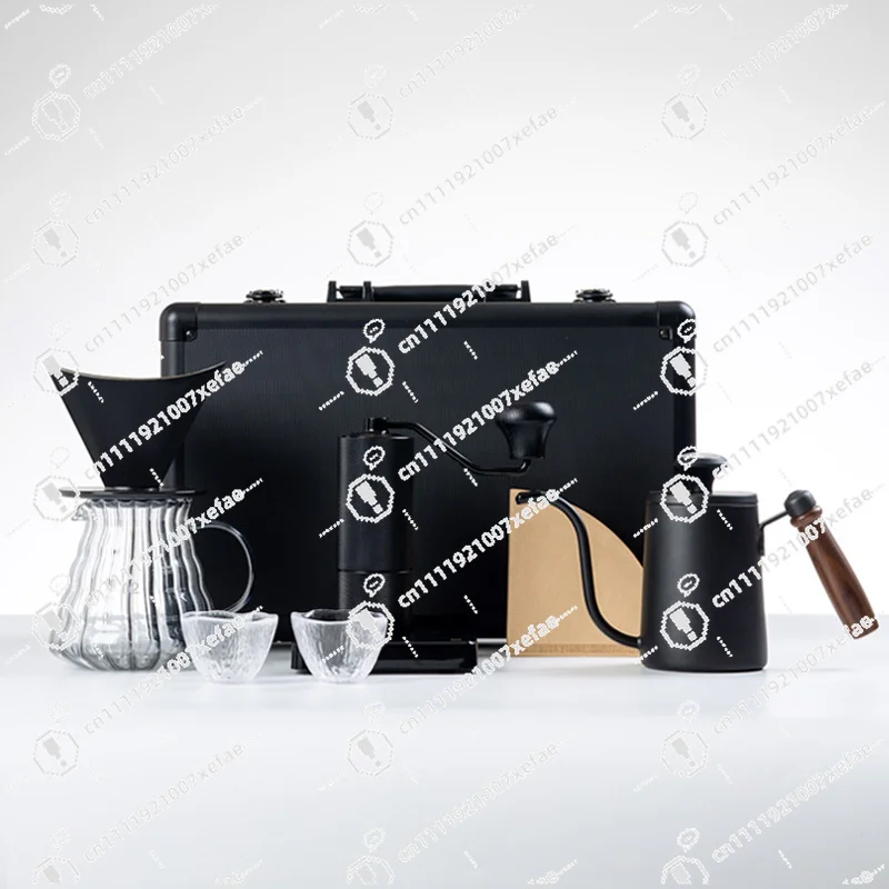 Coffee machine set with shared pot, hand blunt pot, electronic scale, manual coffee grinder