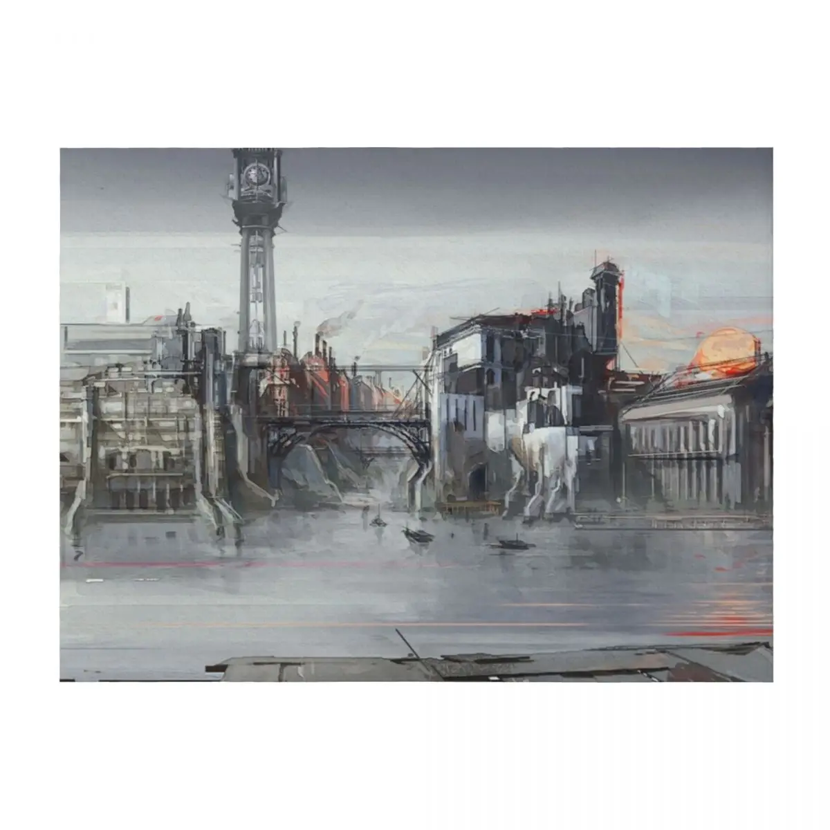 

Dunwall Docks Throw Blanket Sofas decorative Beautifuls funny gift Blankets