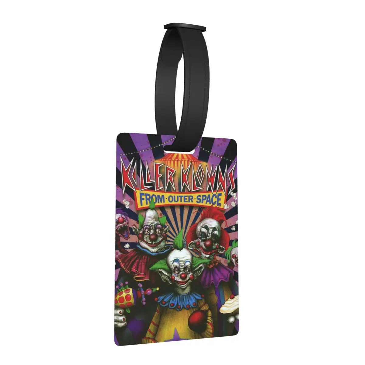 

Бирки для багажа «Убойные клоуны из космоса», аксессуары для чемоданов, этикетки для дорожных сумок, держатели для багажных бирок, идентификационные бирки с именем и адресом