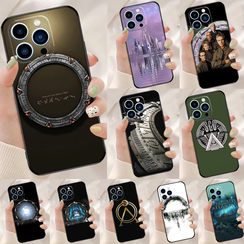 Stargate Atlantis Case For iPhone 15 14 13 11 12 16 Pro Max Mini X XS Max XR SE2 Plus Shockproof Soft Back Cover