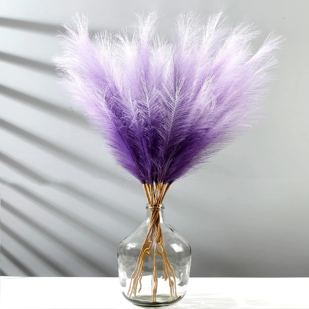 10/30PCS Künstliche Boho Blume Faux Pampas Gras Gefälschte Flauschige Schilf Hochzeit Blume Anordnung Dekoration Home Room Decor blumen – Detail 3