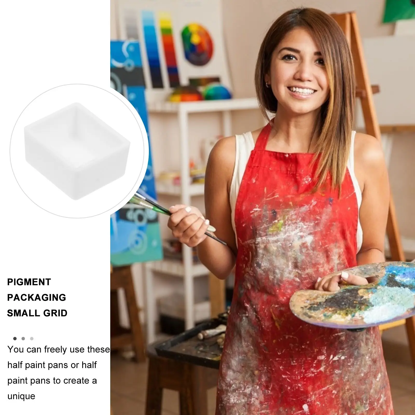 Caja de pintura vacía de 12 Uds., sartenes de acuarela, suministros de dibujo de viaje de plástico blanco DIY, reutilizable, limpieza segura para estudiantes