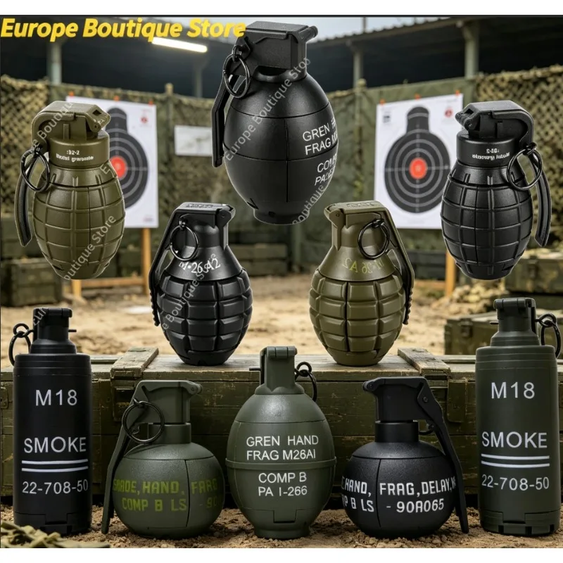 

10 Styles M67 Smoke Grenade Toy, Water Burst Novelty Game Prop Model for Outdoor Play