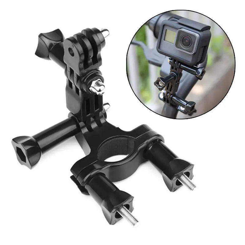 

Bike Handlebar Camera Holder For GoPro Hero 11 10 9 8 7 5 Action Cameras Bicycle Seatpost Mount Bracket Tripods Set Accessories