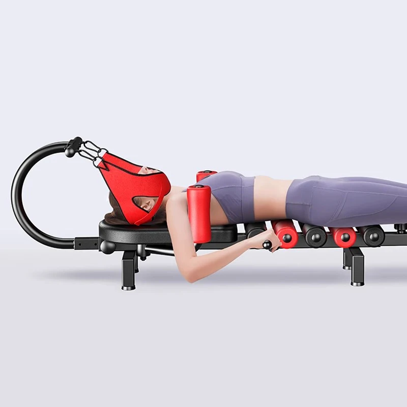 Cervical and lumbar stretcher, spinal traction artifact, medical household heightening and heightening fitness leg inversion