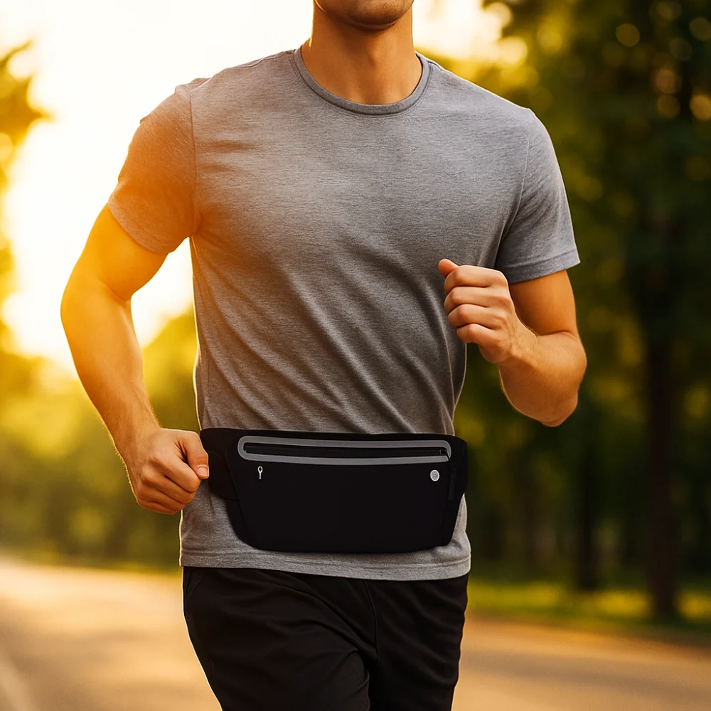 

Large Capacity Sport Mobile Waist Bag Multi-function Breathable Running Waist Bag Storage Lightweight Sports Phone Bag Men Women
