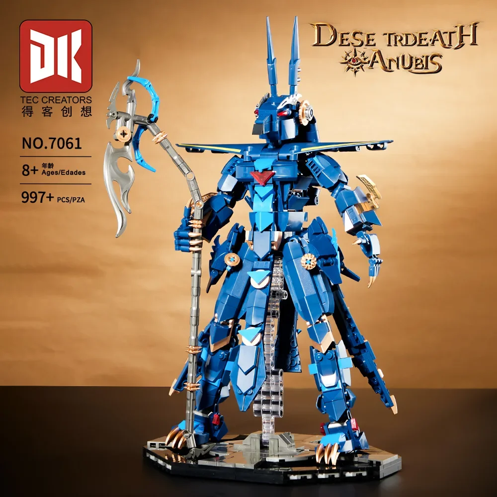 Egitto Morte Anubis Building Block Modello assemblato 3D Faraone Cane nero Figura Collezione di mattoni Decor Toy per il regalo di Natale