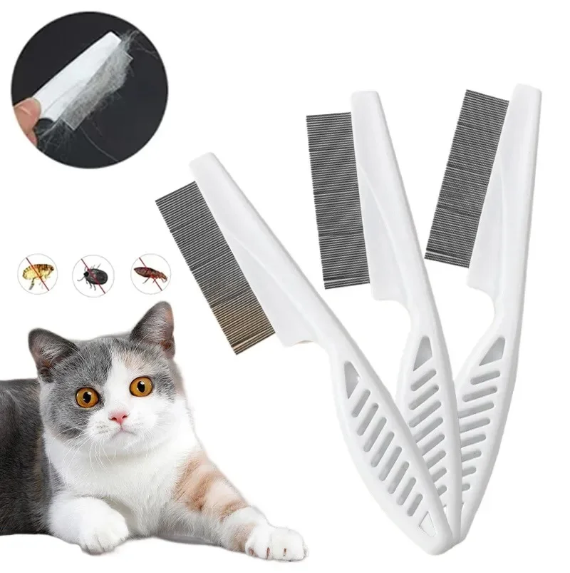

Pet Hair Shedding Comb Stainless Steel Flea Comb for Cat Dog Pet Comfort Flea Hair Grooming Comb Pet Cleaning Supplies