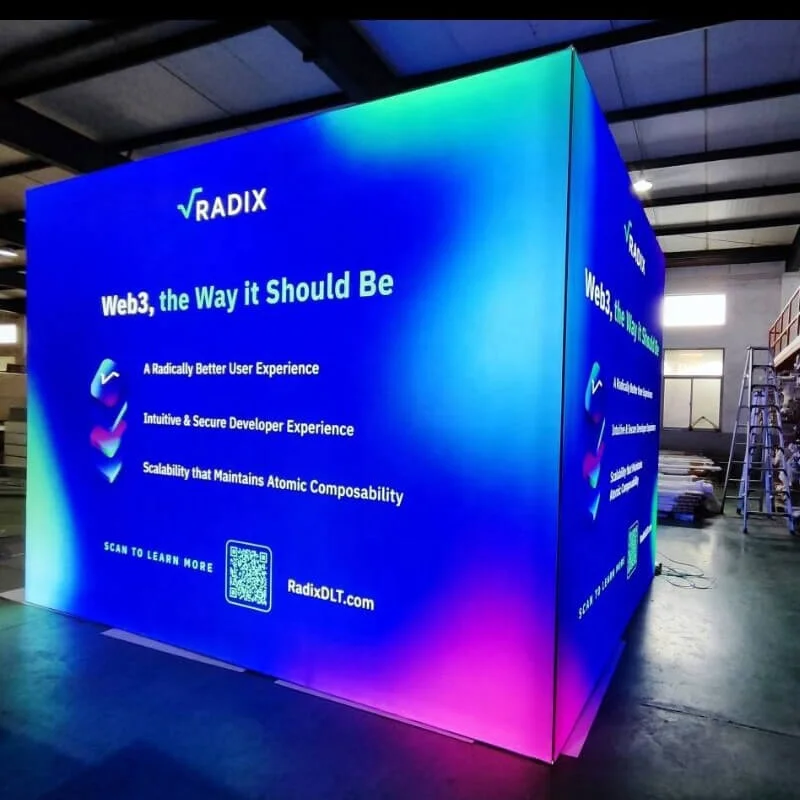 Modulares Trade Show-Ausstellungs-Rahmenloses Standdesign mit LED-Lichtbox mit Hintergrundbeleuchtung in AHR Expo